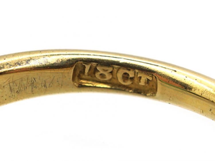 Victorian 18ct Gold, Emerald & Diamond Five Stone Ring