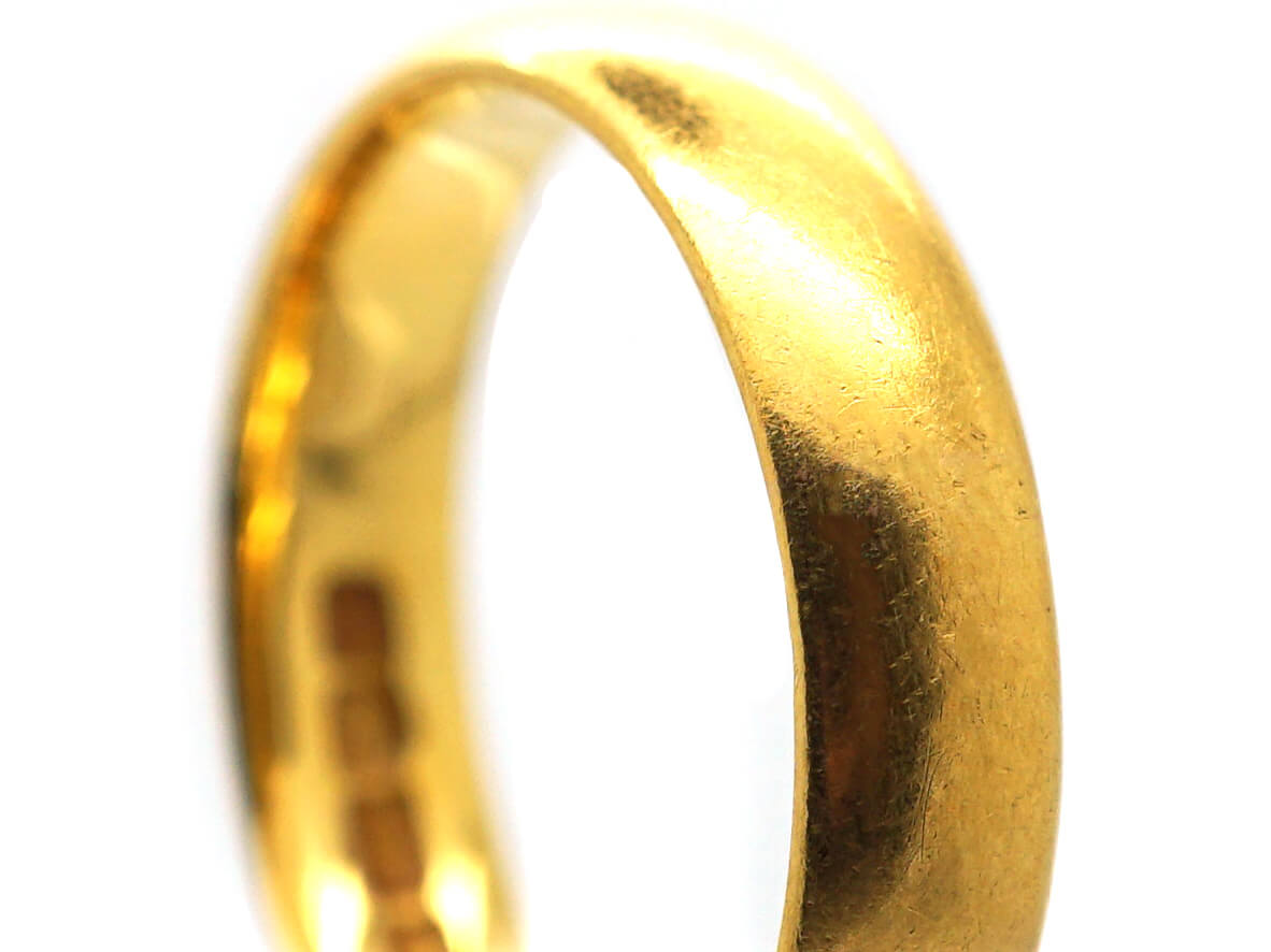 22ct Gold Wedding Ring Assayed in 1924 (821W) | The Antique Jewellery ...