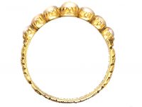 Georgian 18ct Gold Ring set with Natural Split Pearls