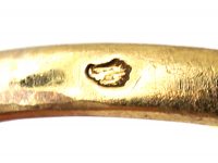 French 18ct Gold Art Nouveau Ring set with a Diamond & Pearls