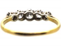 Early 20th Century 18ct Gold & Platinum, Five Stone Diamond Ring