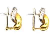 French 18ct Gold & Diamond Knot Earrings by Fred