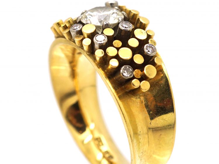 18ct Gold & Diamond Ring by Gillian Packard in the Original Case