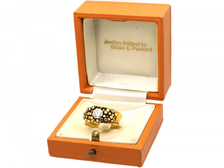 18ct Gold & Diamond Ring by Gillian Packard in the Original Case