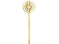 Edwardian 9ct Gold Tie Pin set with a Natural Split Pearl