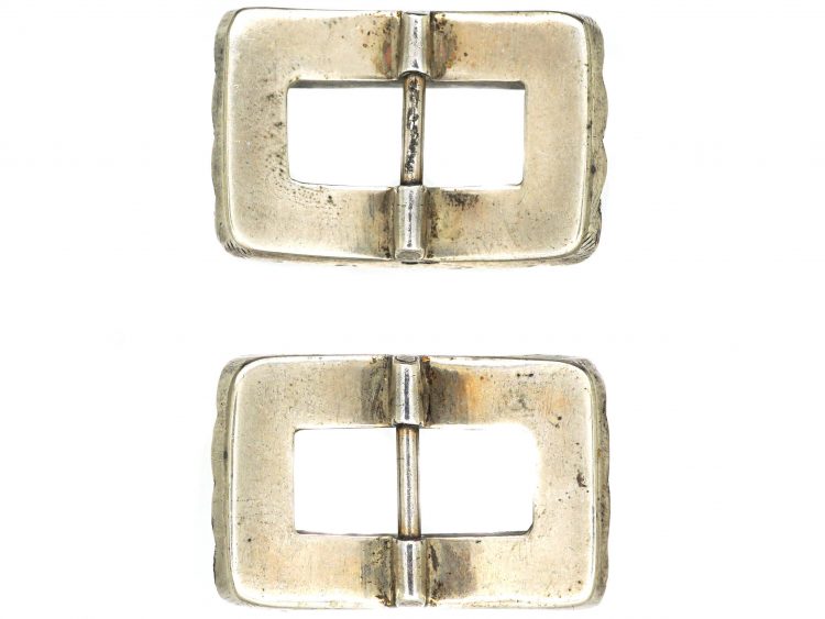 Victorian Pair of Silver & Paste Buckles