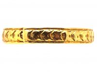Victorian 18ct Gold Wedding Ring with Laurel Leaf Motif