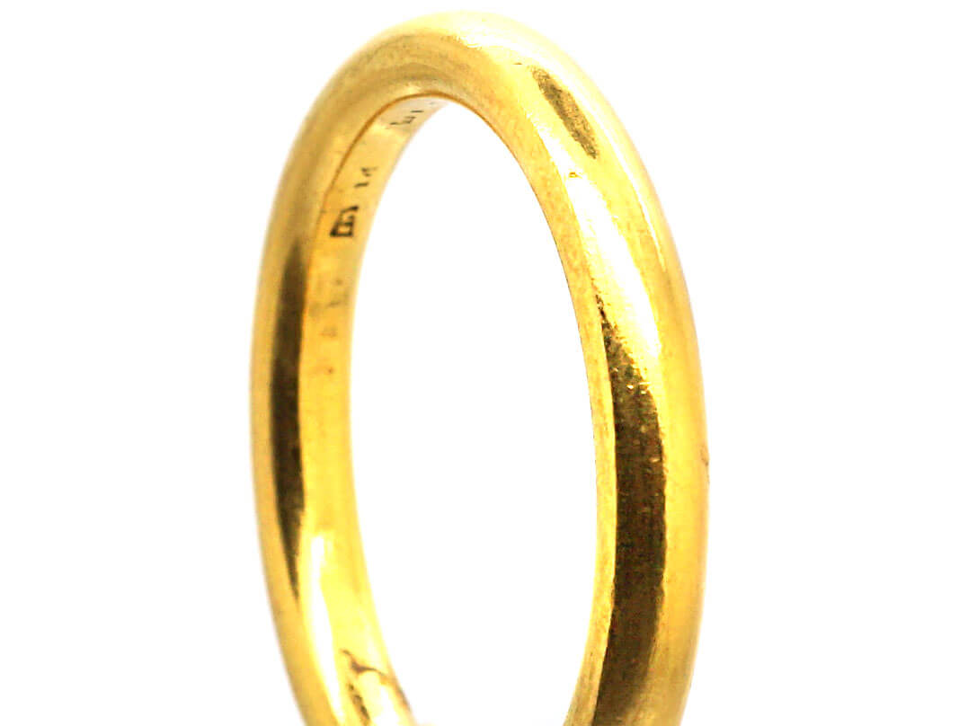 Victorian 18ct Gold Large Round Wedding Ring (528W/PR) | The Antique ...
