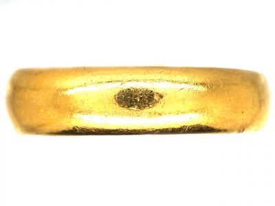 Edwardian 22ct Gold Wide Wedding Ring