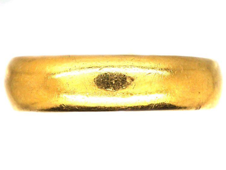 Edwardian 22ct Gold Wide Wedding Ring