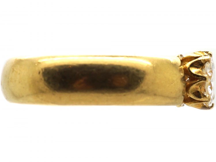 Victorian 18ct Gold Ring set with a Diamond