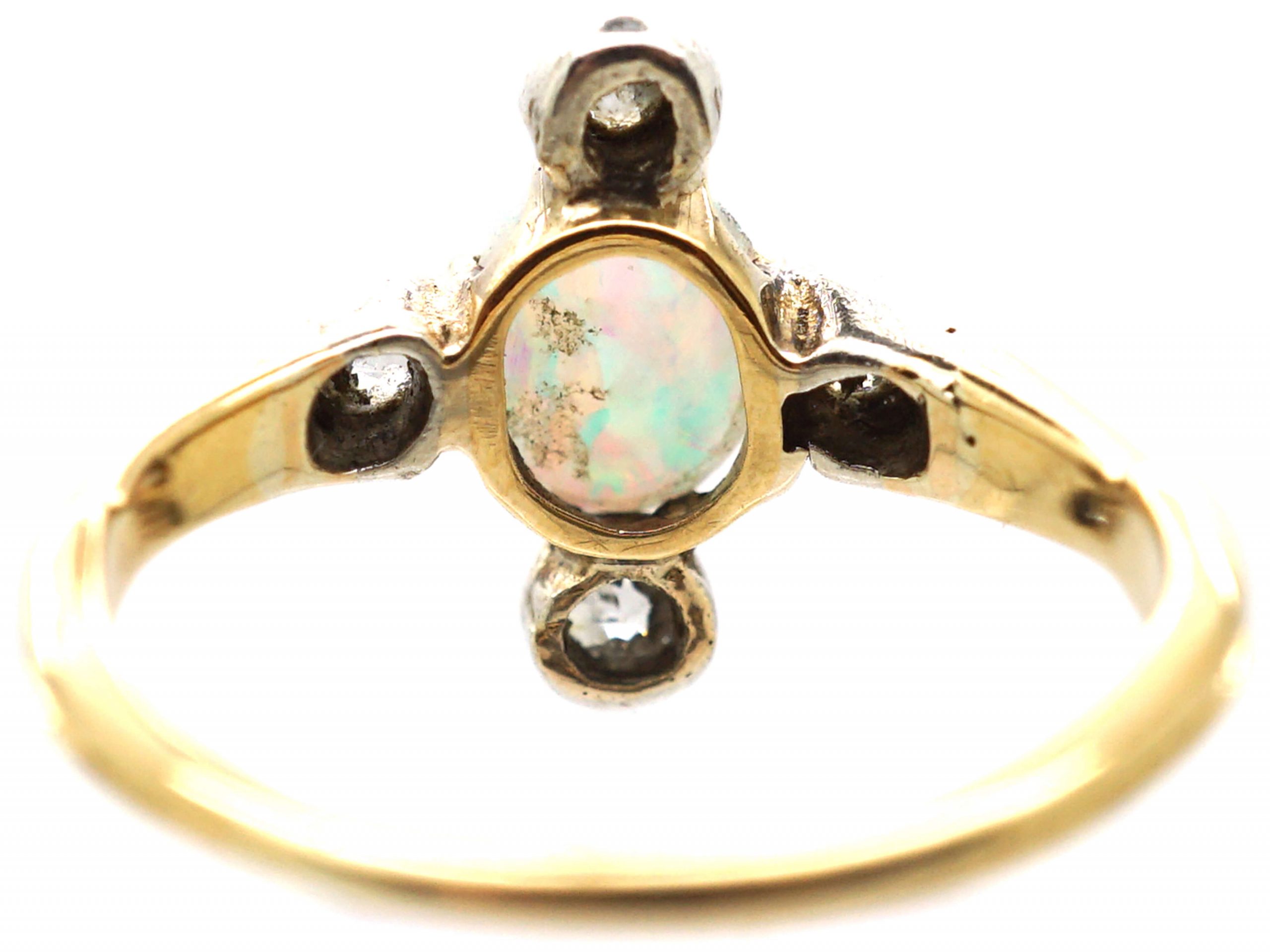 Edwardian 18ct Gold & Platinum, Opal & Diamond Ring (801W) | The ...