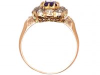 French Early 20th Century 18ct Gold, Amethyst & Rose Diamond Ring