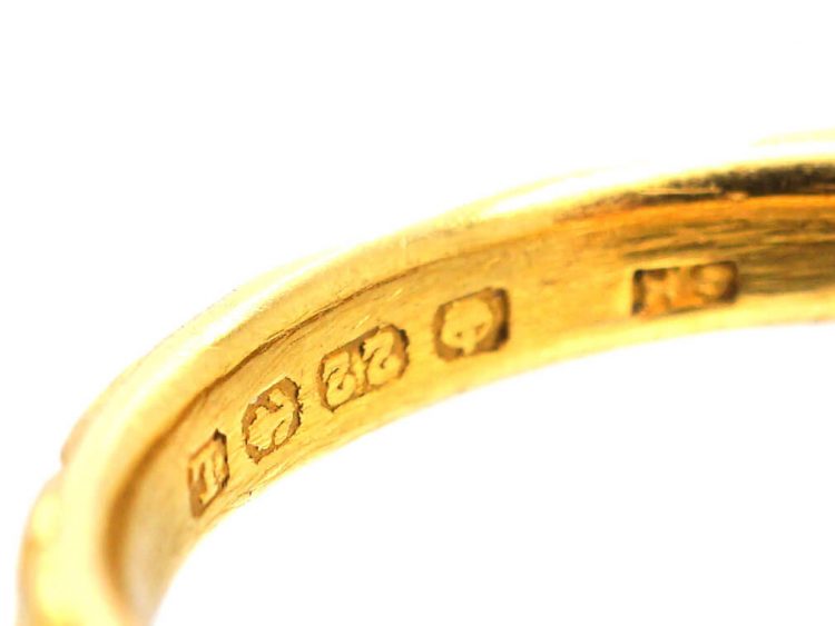 Early 20th Century 22ct Gold Wedding Ring with Orange Blossom motif