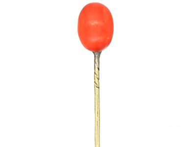 Victorian 9ct Gold & Coral Tie Pin