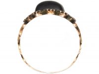 Georgian Cabochon Garnet & Flat Cut Garnet Cluster Ring