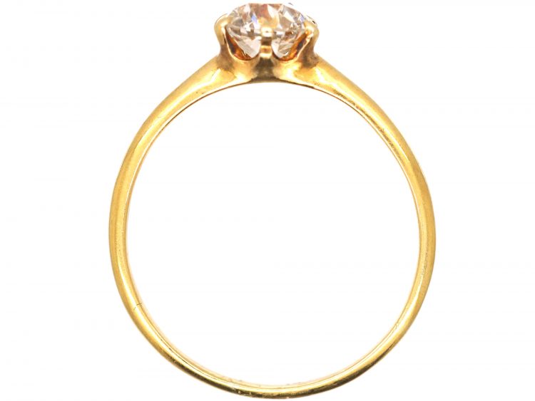 Edwardian 18ct Gold Ring set with a Diamond