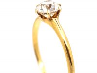 Edwardian 18ct Gold Ring set with a Diamond