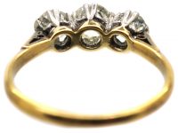 Early 20th Century 18ct Gold & Platinum, Three Stone Diamond Ring