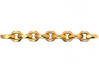 1930s French 18ct Gold Faceted Bracelet