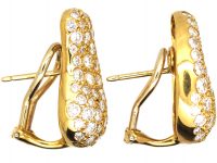 Vintage Tiffany 18ct Gold & Diamond Bean Earrings by Elsa Peretti