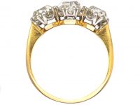 Early 20th Century 18ct Gold & Platinum, Three Stone Diamond Ring