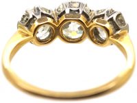 Early 20th Century 18ct Gold & Platinum, Three Stone Diamond Ring