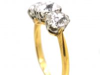 Early 20th Century 18ct Gold & Platinum, Three Stone Diamond Ring