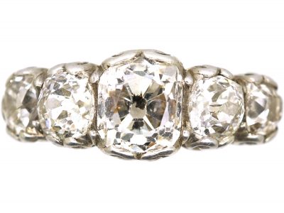 Georgian Five Stone Old Mine Cut Diamond Ring