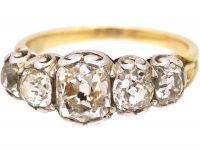 Georgian Five Stone Old Mine Cut Diamond Ring