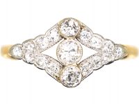 Early 20th Century 18ct Gold & Platinum Ring set with Diamonds