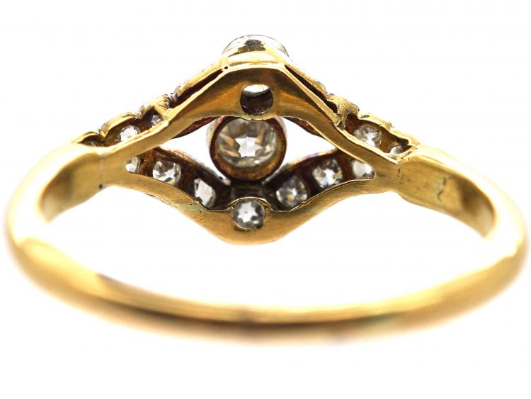 Early 20th Century 18ct Gold & Platinum Ring set with Diamonds