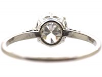 Early 20th Century Platinum Ring set with a 1.60 Carat Round Brilliant Cut Diamond