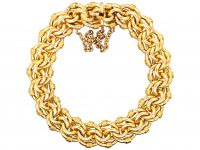 Edwardian 15ct Gold Detailed Curb Bracelet