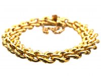 Edwardian 15ct Gold Detailed Curb Bracelet