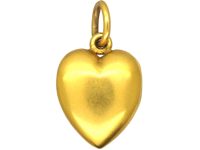 Edwardian 14ct Gold Heart Shaped Locket set with a Natural Split Pearl