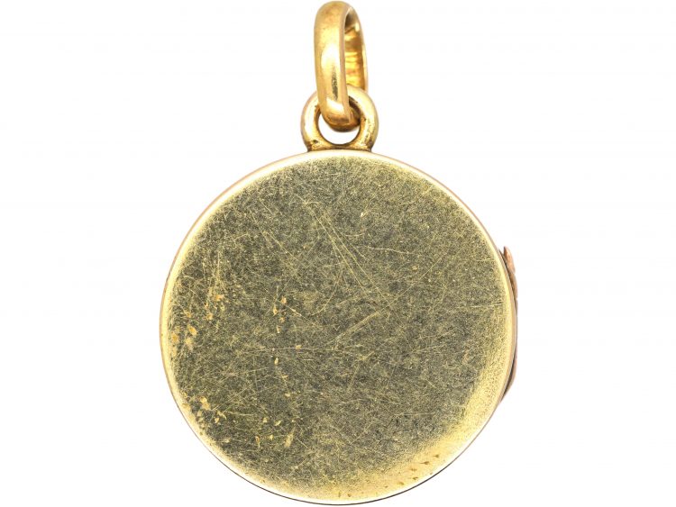 Early 20th Century 14ct Gold Round Locket set with Diamonds