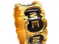 Victorian 18ct Gold & Black Enamel Mourning Ring