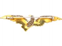 French Belle Epoque 18ct gold & Diamond Eagle Brooch