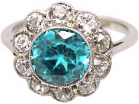 Early 20th Century Palladian, Zircon & Diamond Cluster Ring