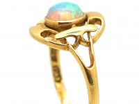 Art Nouveau 18ct Gold Ring set with an Opal by Deakin & Frances