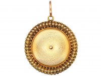 Georgian 18ct Gold Round Engine Turned Locket