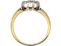 Georgian 18ct Gold & Silver, Diamond Cluster Ring