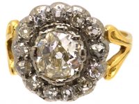 Early 19th Century 18ct Gold & Silver, Diamond Cluster Ring