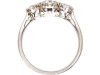 Early 20th Century Platinum, Three Stone Diamond Ring