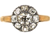 Georgian 9ct Gold Diamond Cluster Ring