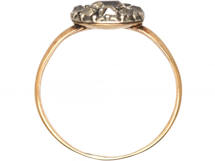 Georgian 9ct Gold Diamond Cluster Ring