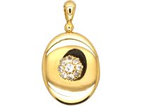 Victorian 18ct Gold Locket set with Diamonds