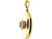 Victorian 18ct Gold Locket set with Diamonds