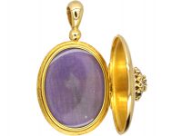 Victorian 18ct Gold Locket set with Diamonds